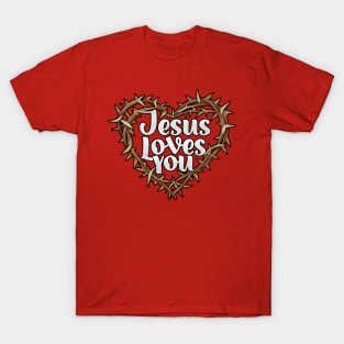 Crown of Thorns Heartfelt Message Design T-Shirt